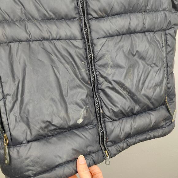 Vintage Y2K Nike ACG Down Puffer Vest Womens Small Dark Blue Full Zip Hooded - Picture 3 of 14